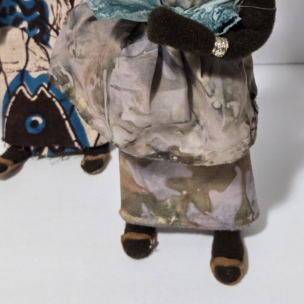 Handmade Dolls RARE Set Of 5 Cloth Bodies‎ Embroidered - Picture 5 of 16
